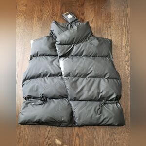 RAINS black puffer vest S women